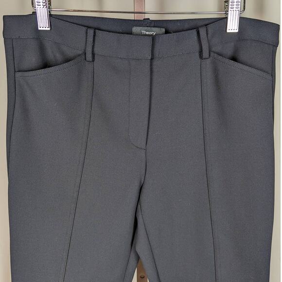 Theory Stretch Knit Scuba Seam Trouser Legging Black Size 8 - Picture 7 of 14